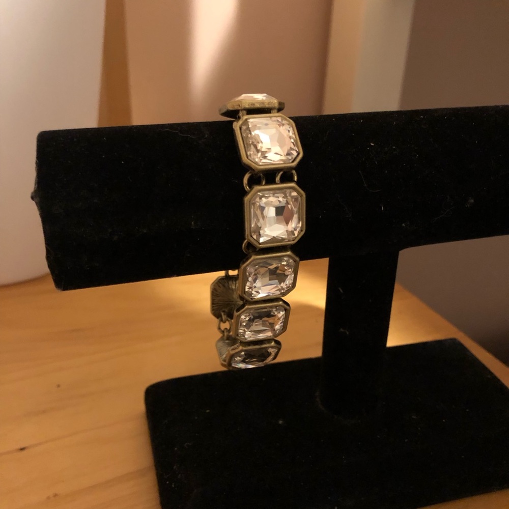 Chloe + Isabel Glam Square Cut Crystal Bracelet - Picture 1 of 2